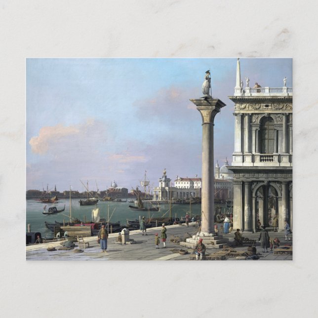 Canaletto Bacino di S. Marco från Piazzetta Vykort (Framsida)