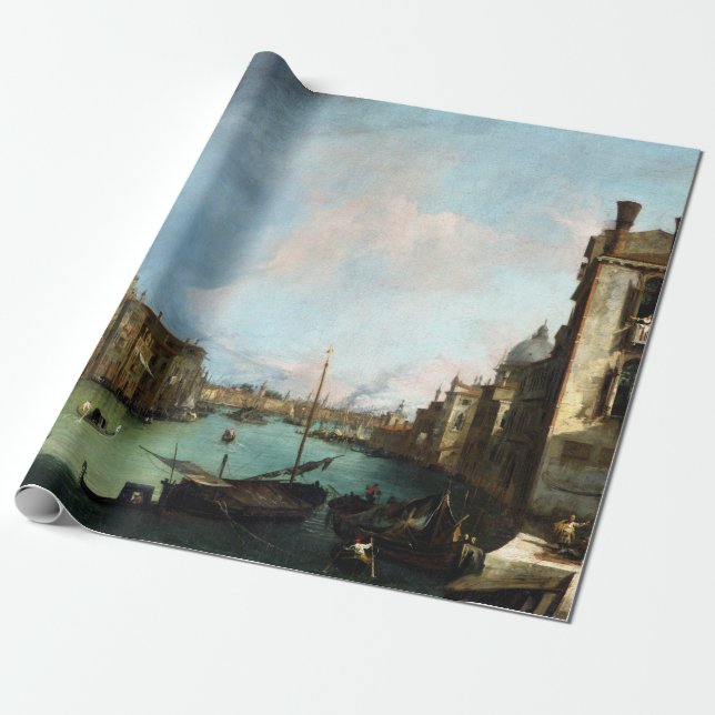 Canaletto Grand Canal i Venedig Presentpapper (Utrullad)