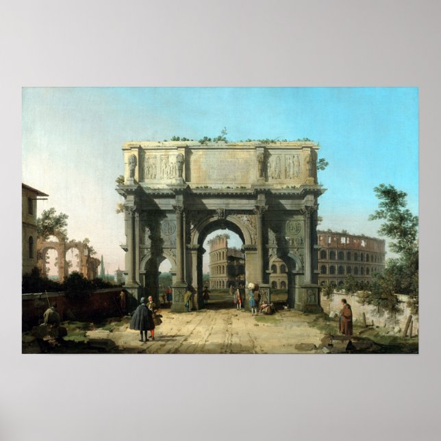Canaletto Italy View of the Arch of Constantine Poster (Framsidan)