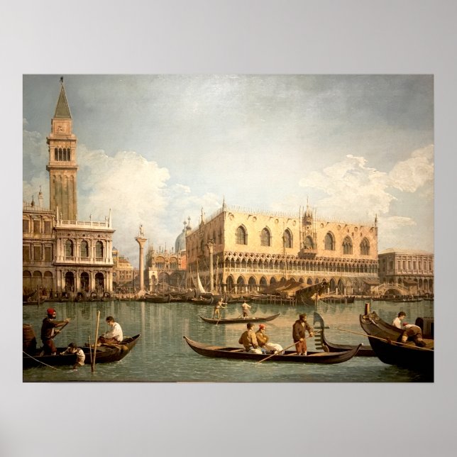 Canaletto-mästerverk - San Marco Venices vy Poster (Framsidan)