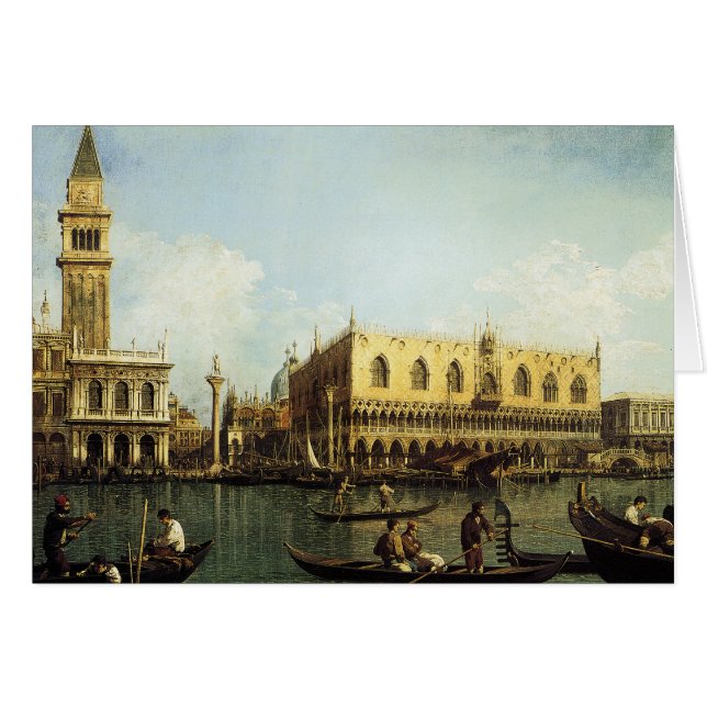 Canaletto pir hälsningskort (Framsidan Horizontal)