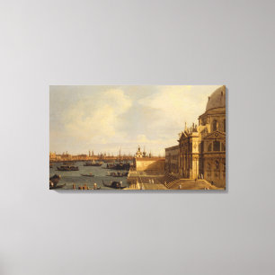 Canaletto Venedig: Santa Maria dellahonnör Canvastryck