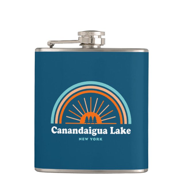 Canandaigua Lake New York Regnbåge Fickplunta (Framsidan)