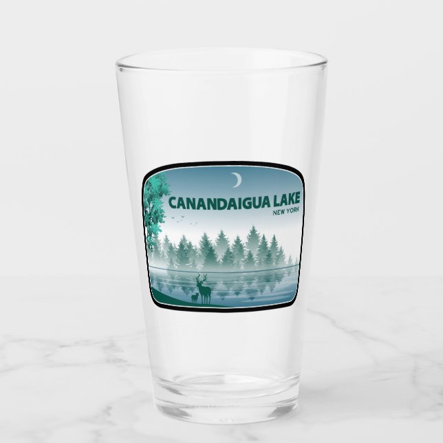 Canandaigua Sjö New York Hjort Glaskopp (Framsida)
