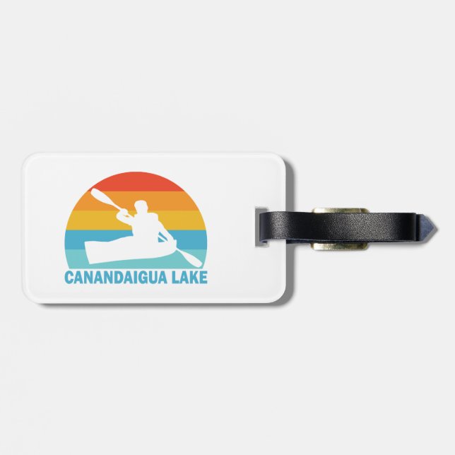 Canandaigua Sjö New York Kayak Bagagebricka (Baksida Vågrät)