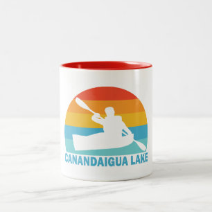 Canandaigua Sjö New York Kayak Två-Tonad Mugg