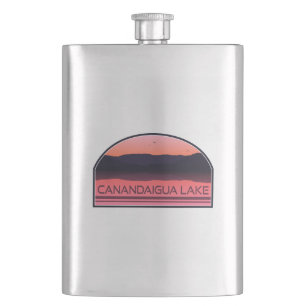 Canandaigua Sjö New York Red Sunrise Fickplunta