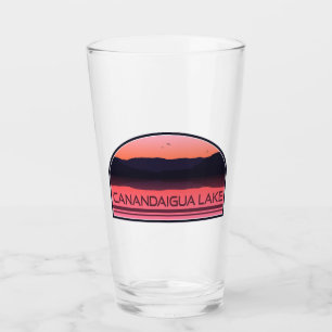 Canandaigua Sjö New York Red Sunrise Glaskopp