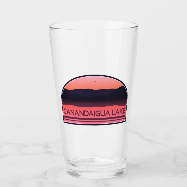 Canandaigua Sjö New York Red Sunrise Glaskopp (Framsida)