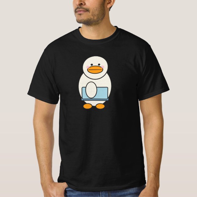 Canard allant au travail, funny work t shirt (Framsida)