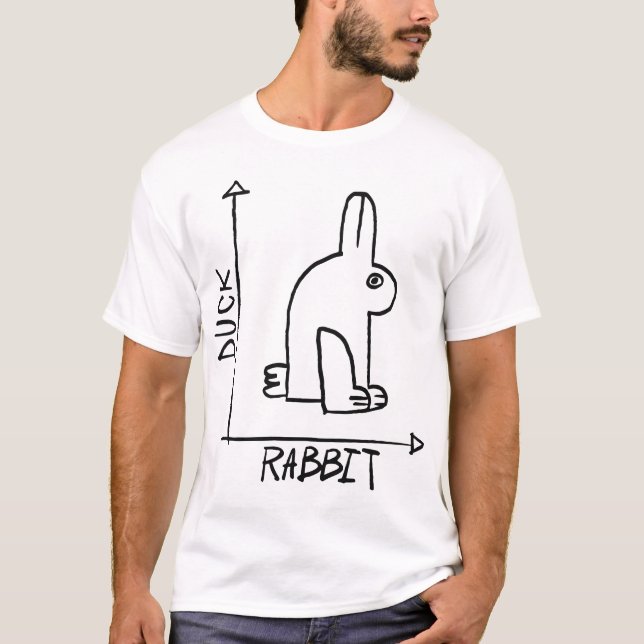 Canard ou lapin illusion d 'optique drôle  t shirt (Framsida)