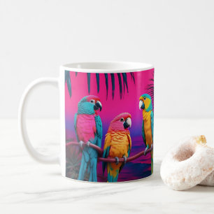 Canarie och Parrot Mugg