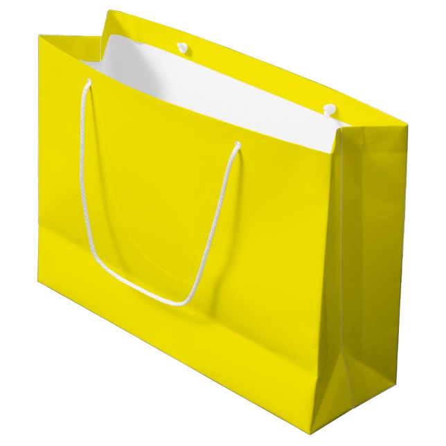 Canary Gult Large Gift Bag - Glossy (Framsidan Vinklad)