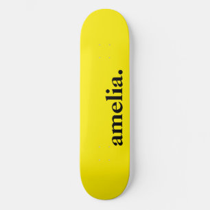 Canary Gult Solid Färg Elegant Namn Mini Skateboard Bräda 18,5 Cm