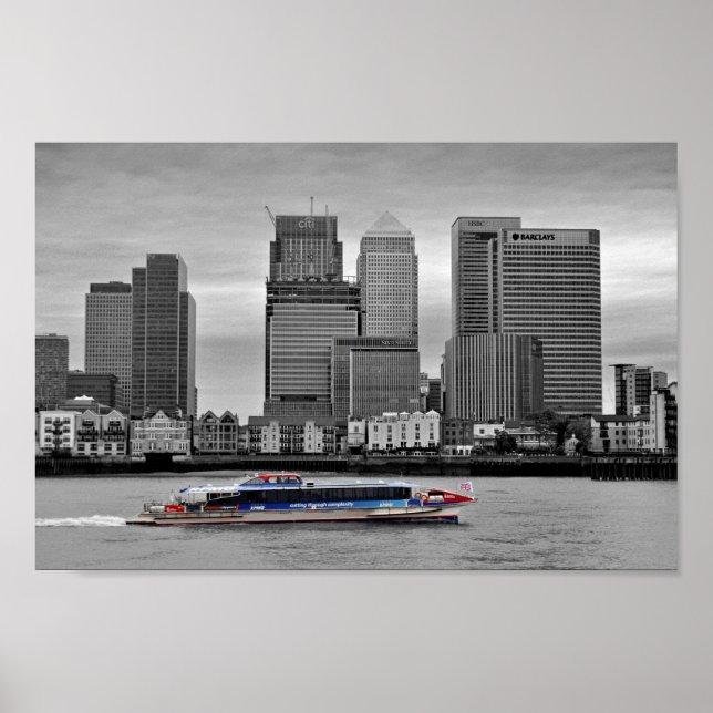 Canary Wharf London Docklands England UK Poster (Framsidan)