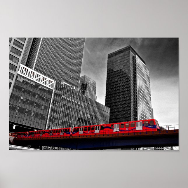 Canary Wharf London Docklands England UK Poster (Framsidan)