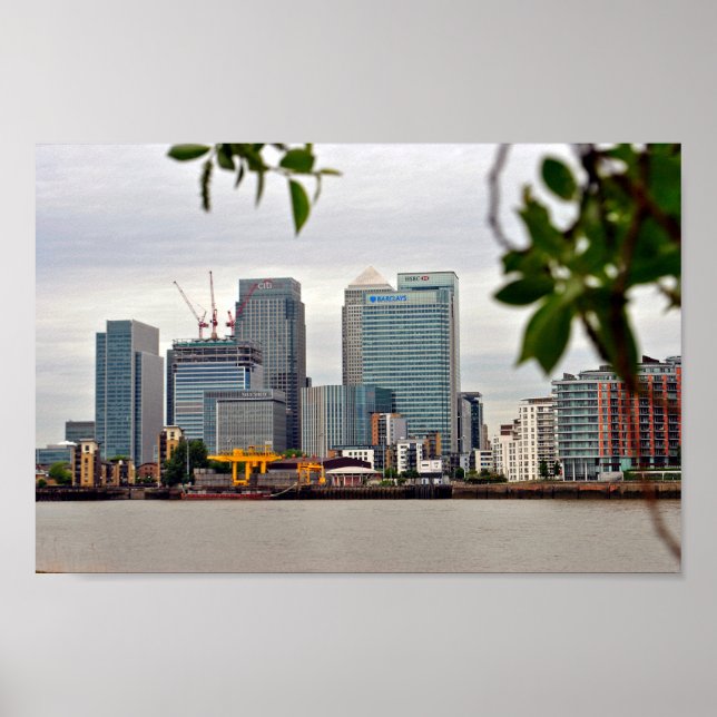 Canary Wharf London Docklands England UK Poster (Framsidan)