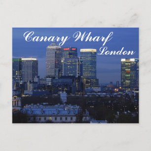 Canary Wharf, London Postcard Vykort