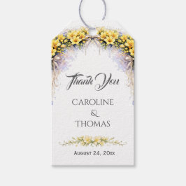 Canary Yellow Romantic Freesia  Floral Wedding Presentetikett
