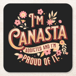 Canasta beroende | Funny canasta Underlägg Papper Kvadrat