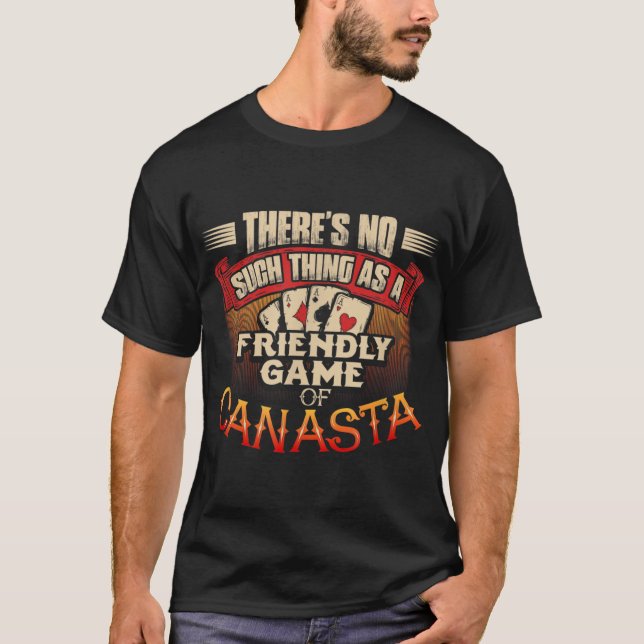 Canasta Card-spel för en Canasta Älskare T Shirt (Framsida)