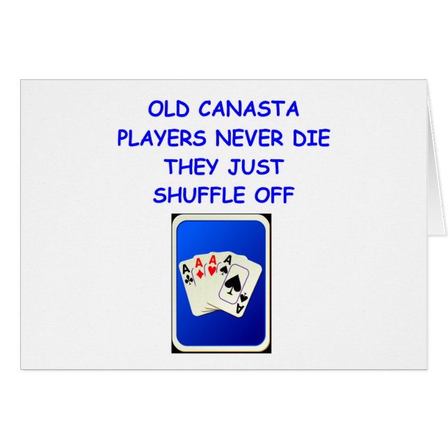 canasta hälsningskort (Framsidan Horizontal)