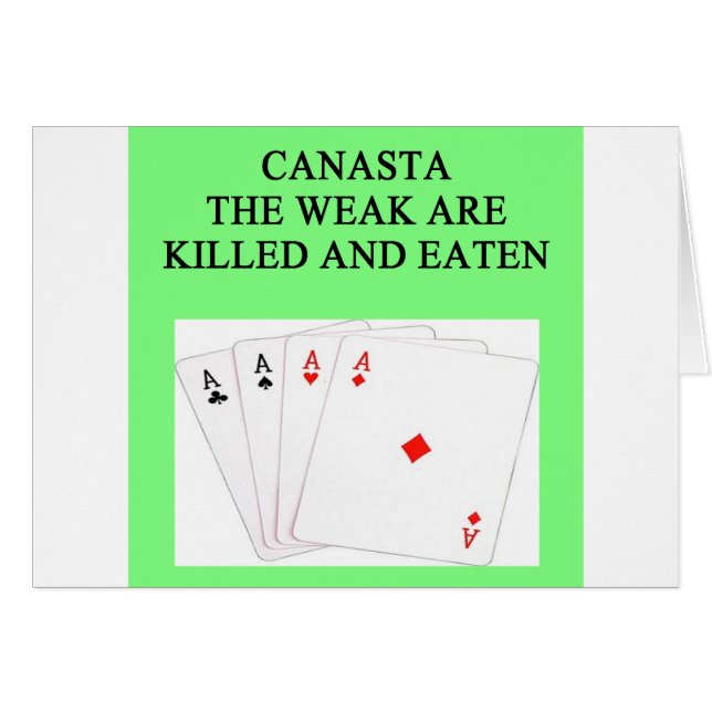 CANASTA HÄLSNINGSKORT (Framsidan Horizontal)