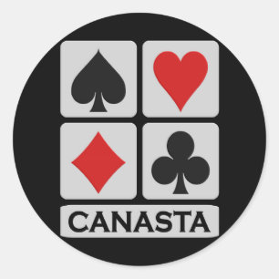 Canasta-klistermärken Runt Klistermärke
