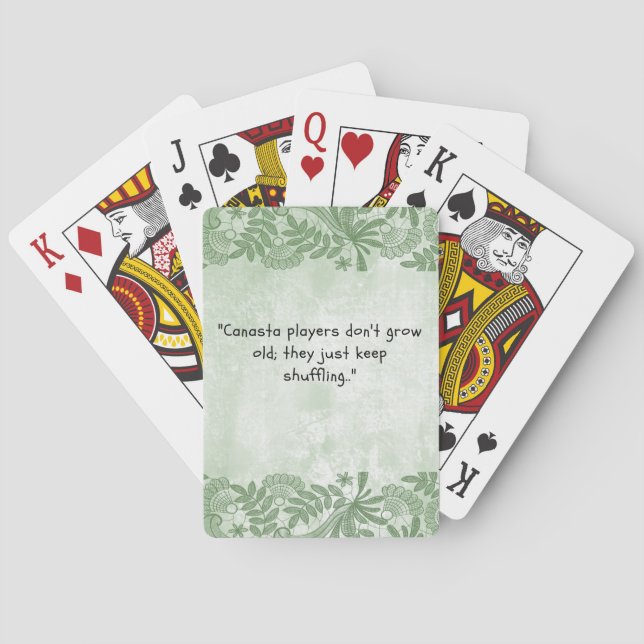 Canasta Players Saying Casinokort (Baksidan)