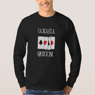 Canasta Queen Roligt Kortspel Spelkväll Hjärter Kl T Shirt