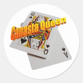 Canasta Queen Sticker Runt Klistermärke