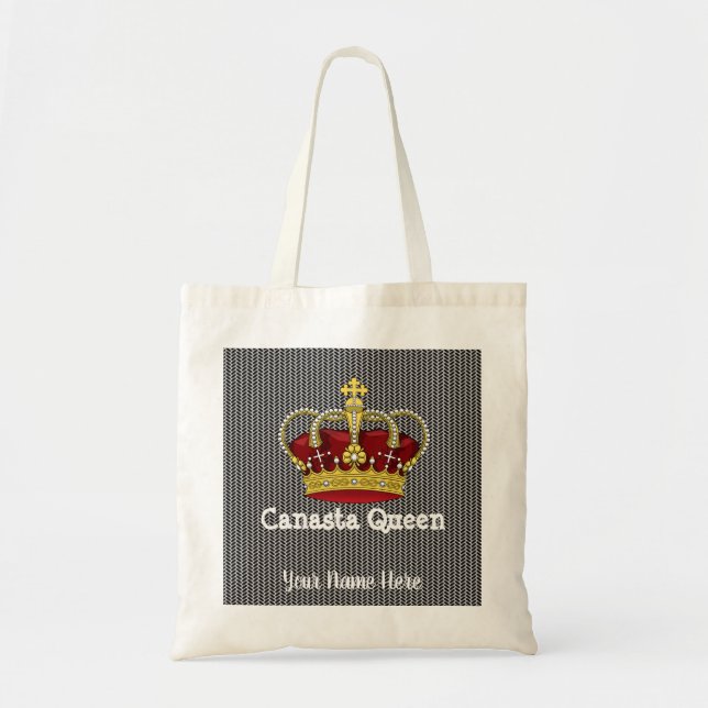 Canasta Queen Tote Bag Tygkasse (Framsidan)