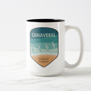 Canaveral National Seashore Florida Fiskmås Två-Tonad Mugg