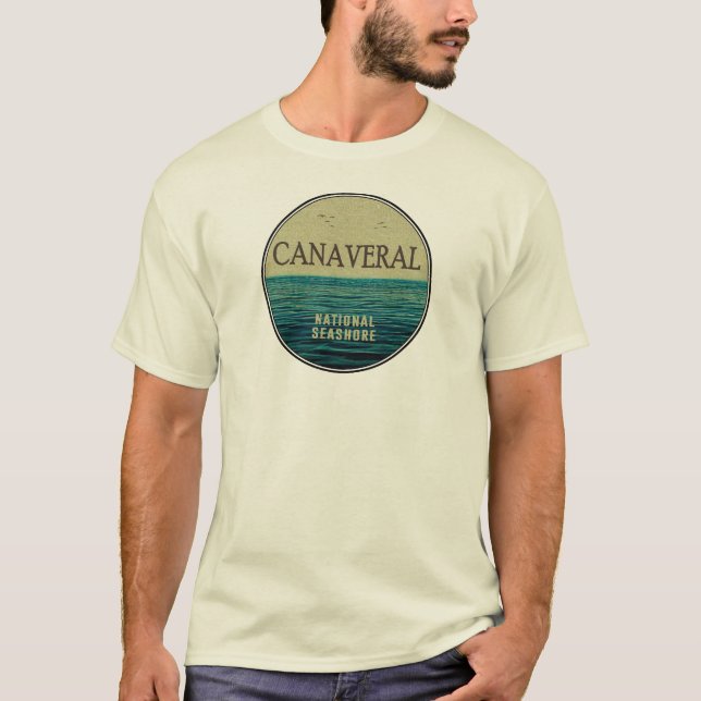 Canaveral National Seashore Florida Ocean Birds T Shirt (Framsida)
