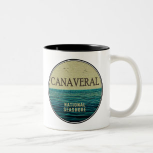 Canaveral National Seashore Florida Ocean Birds Två-Tonad Mugg