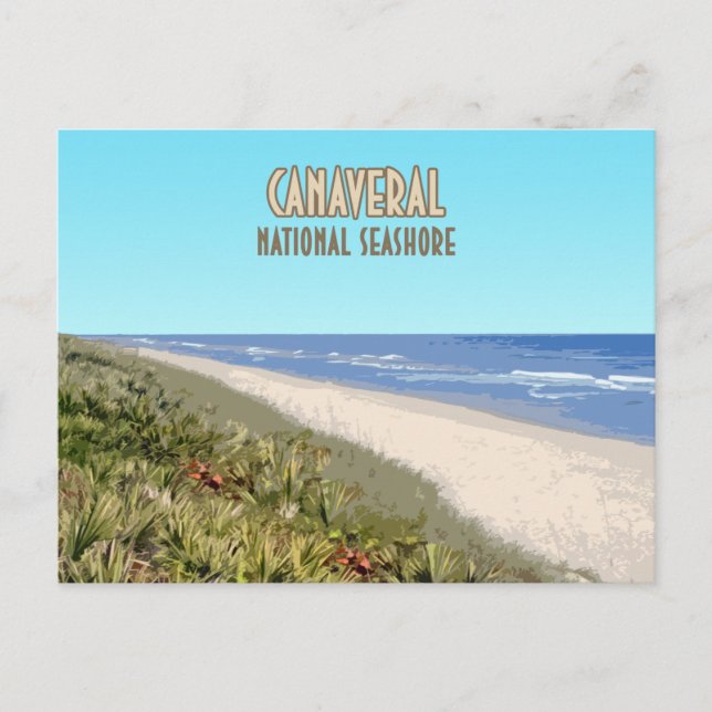 Canaveral National Seashore Florida Vykort (Framsida)