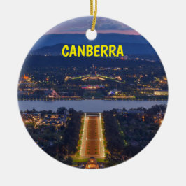 Canberra Australia Panoramic jul Ornament
