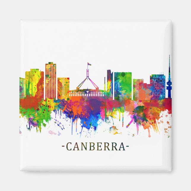 Canberra Australia Skyline Magnet (Framsidan)
