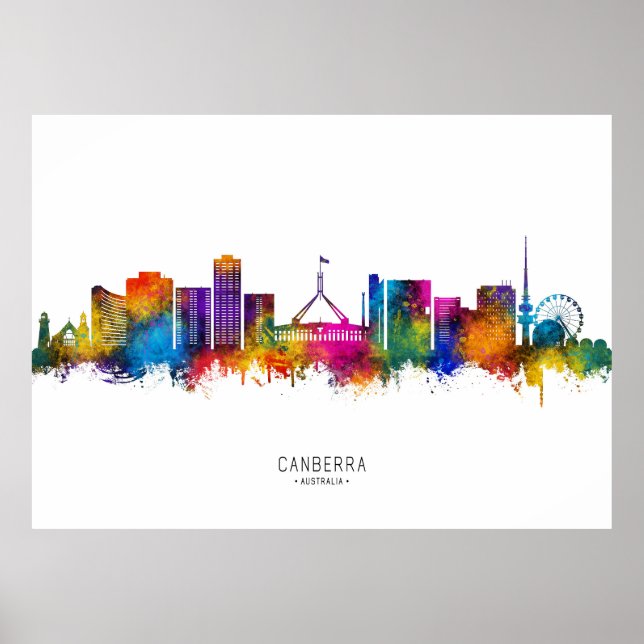 Canberra Australia Skyline Poster (Framsidan)