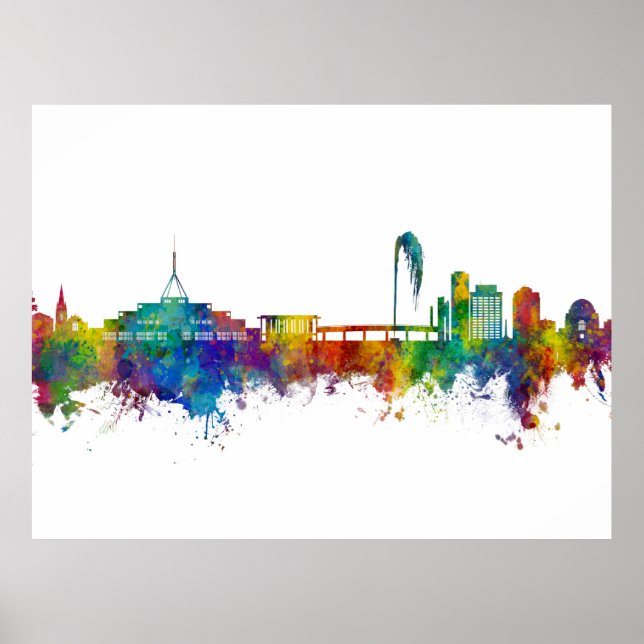 Canberra Australia Skyline Poster (Framsidan)