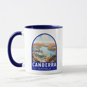 Canberra Australia Travel Art Vintage Mugg
