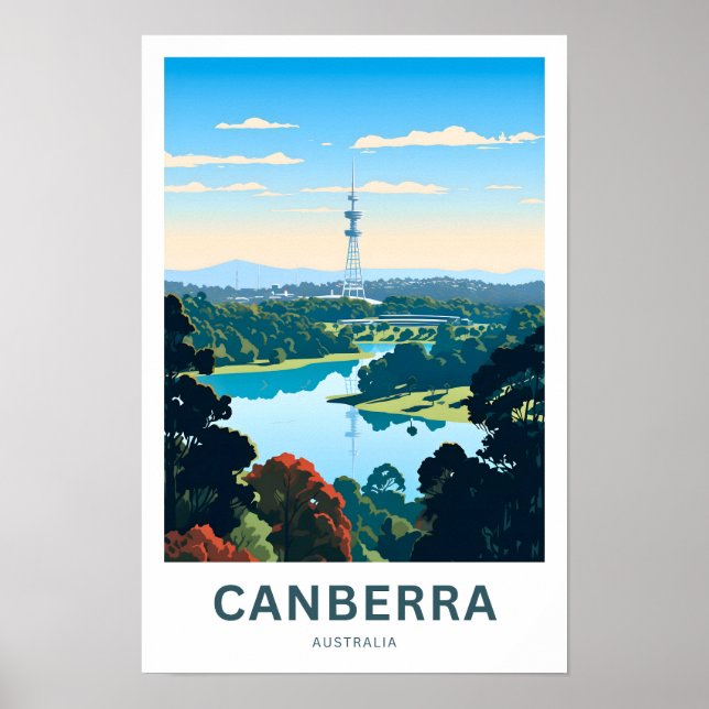 Canberra Australia Travel Print Poster (Framsidan)
