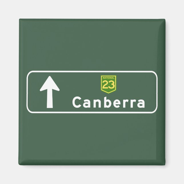 Canberra, Australiens vägskylt Magnet (Framsidan)