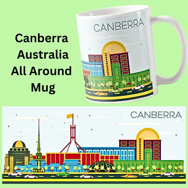 CANBERRA City Illustration Kaffemugg (Skapare uppladdad)