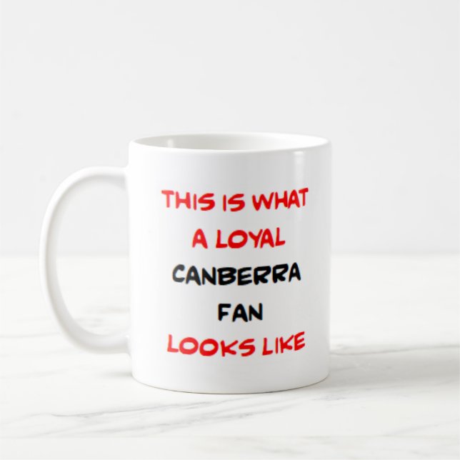 canberra fan, loyal kaffemugg (Vänster)