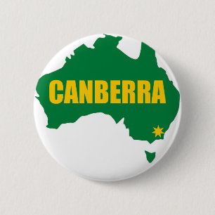 Canberra grönt och guld- karta knapp