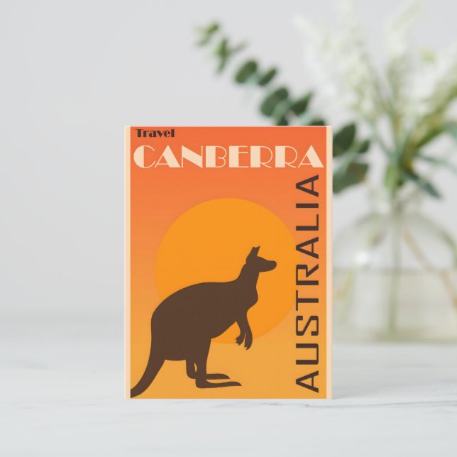 Canberra vintage affisch vykort (Stående Fram)