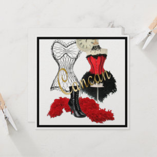 Cancan Costume 1-inbjudan