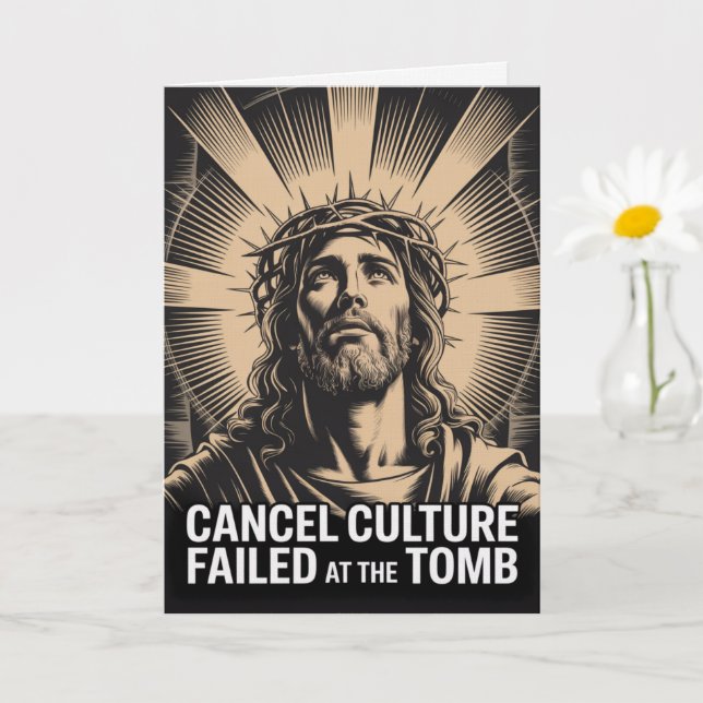 Cancel Culture Failed At The Tomb Easter Card  Kort (Liten växt)