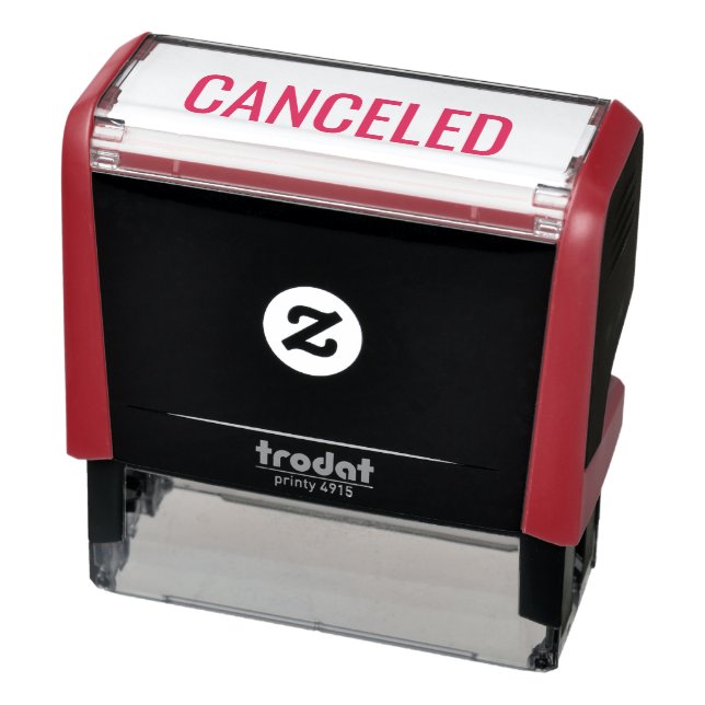 CANCELED Large Print Red Bläck Självfärgande Stämpel (Produkt)